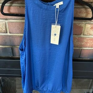 Women's Blue Sleeveless Top